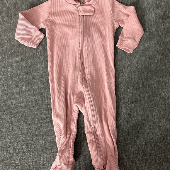 Chick Pea Pink Kids One Piece Footie - Picture 1 of 2